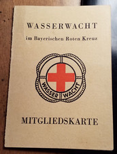 Wasserwacht Bayerisches Rotes Kreuz Ortsgruppe Flensburg - Mitgliedskarte 1966