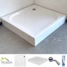 Duschwanne Duschtasse Acrylwanne 70x70 80x80 90x90 4 x 16 Ablauf Silikon GRATIS