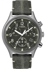Timex Herren MK1 Chronograph Lederarmband Uhr | Wasserdicht | TW2R68600