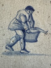 Fliese Kachel antik alt antique dutch tile tuile tegel Delft Art Niederlande