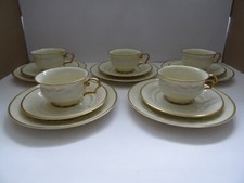 Rosenthal Ivory Bavaria Kaffeegedeck 3 teilig  Elfenbein mit Goldrand