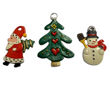 3 Mini Zinn Christbaumschmuck