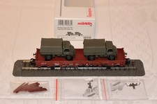 Märklin H0 46936 Rungenwagen Kbs 443 Militär-Transport mit zwei Unimog S404