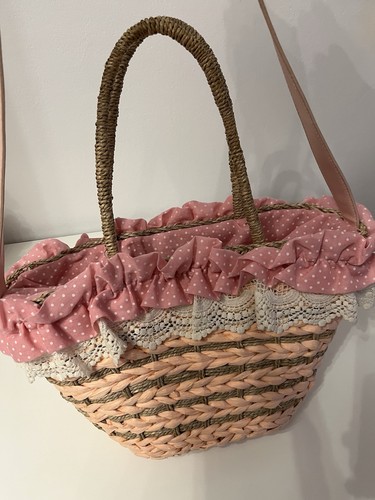 Korb tasche groß - korb, rosa