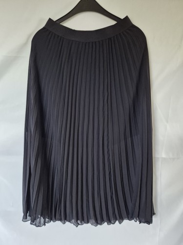 Damen plisseerock schwarz midi - damen,