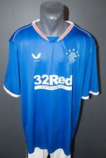 Glasgow Rangers 2020/2021 Heim Blau Seltene Fußballtrikot Herren Shirt Größe 4XL