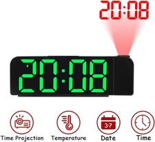 Funk-Projektionswecker Drehung Funkwecker Alarme Temperaturanzeige Datumsnazeige