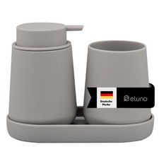 eluno Bad-Accessoires Set TESERO 3tlg. Soft-Touch aus Kunststoff