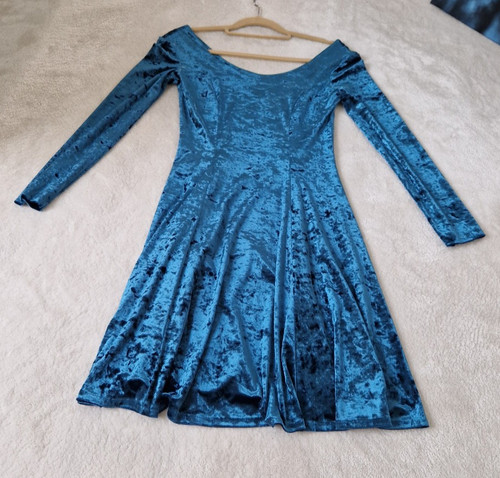 Damen kleid pannesamt - kleid,