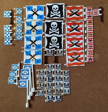 59x Lego Piraten Fahne Flagge Konvolut Totenkopf Kanonen Krone 2525px1 etc.