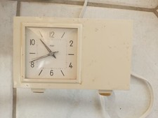 60er/70er Jahre Uhr MEHNE Tischuhr Elektrisch Licht Temperatur