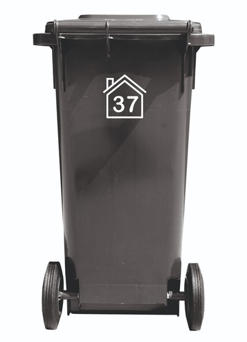 Mülltonne aufkleber zahlen - aufkleber,,