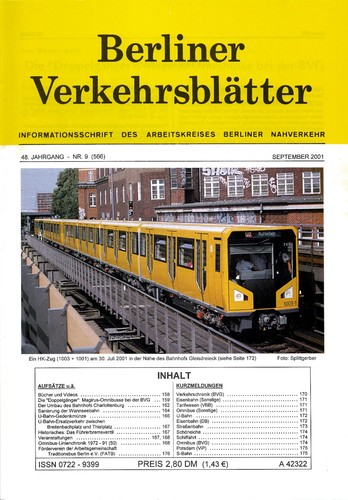 Berliner verkehrsblätter heft - verkehrsblätter,