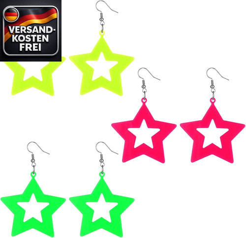 Neon ohrringe set stück - ohrringe,