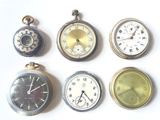 1) 6 alte Taschenuhren Sammler Nachlass versch. Modelle alle reparaturbedürftig