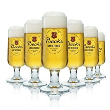 6x Becks Bierglas 0,3l Pokal