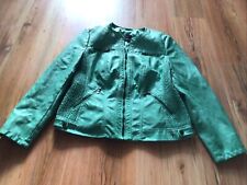 Taifun Jacke, Kunst Lederjacke, Bikerjacke, Übergangsjacke Gr. 42, L grün TOP !!
