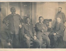 Foto, WK1, Offiziere im Funkraum; 5026-263