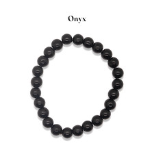 Onyx Armband Edelstein Kugel 8 mm Powerarmband Heilstein Perlenarmband