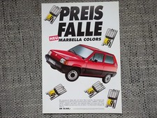 Seat Marbella Colors Prospekt Brochure Sheet 1991 Deutsch German selten rare