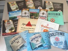 12 Papp Schilder Getränke - Krombache, Apolinaris, Hütt, Gerolsteiner usw