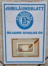 90 Jahre Schalke 04 Jubiläumsblatt 1994 S04 Bild Fussball Fan Artikel Karte alt