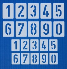 Nr.35 Zahlenschablone verschiedene Größen ●10 einzelne Schablonen Zahlen von 0-9