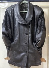 Collection/Leder Jacke/Schwarz