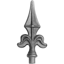 IAM DESIGN Geländerstab Spitze 125mm Base D - Stabspitze Zierteil, Schmiedeeisen