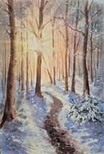 Wintertraum Original Aquarell