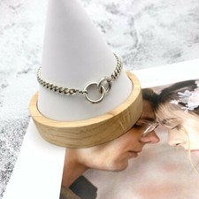 B32 Armband Panzerkette ineinander verschlungene Ringe 925 Sterlingsilber