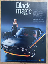 Opel Manta Black Magic Frau mit Panther Original 1975 Vintage Ad Print  Werbung