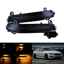 2x Schwarz Linse Spiegelblinker Außenspiegel Blinklicht für BMW 3er F30 F31 LCI