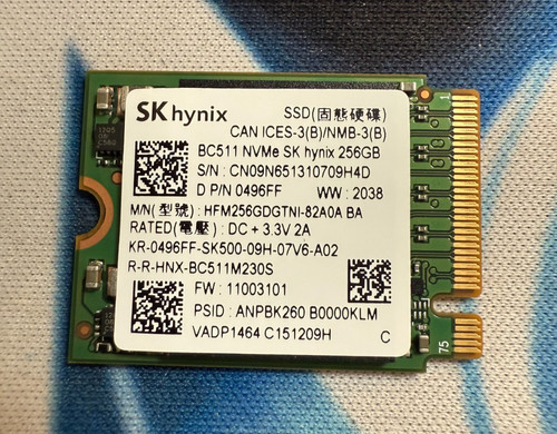 Nvme hynix 256gb ssd - hynix,