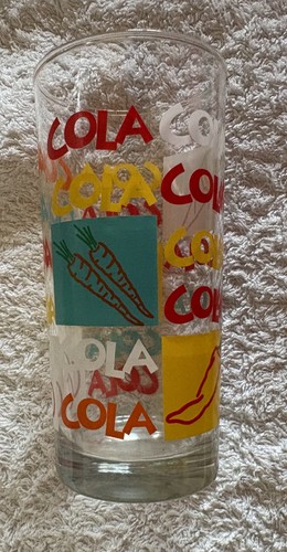 Trinkglas mit cola motiven - trinkglas,