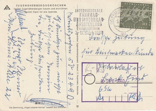 Brd mit maschinenstempel - ak,
