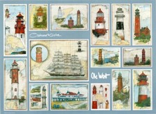 Kunstdruck - Leuchttürme der "OSTSEEKÜSTE" - von OLE WEST - (S14)