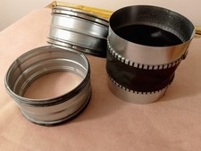 Wickelfalzrohr 2x VERBINDER 150mm Durchmesser + FLEXIBLE VERBINDUNG verzinkt C4