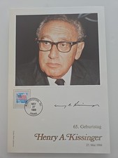 Henry Kissinger limitiert Philswiss AUTOGRAMM Signiert 65. Geburtstag Original 
