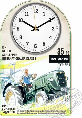 Oldtimer wanduhr motiv - wanduhr, man