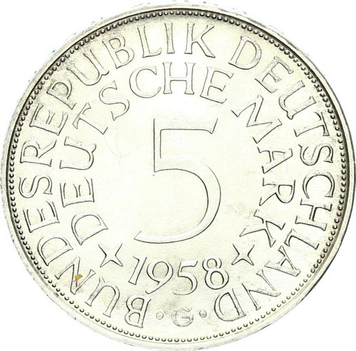 Brd kursmünze mark 1958 g - 1958,