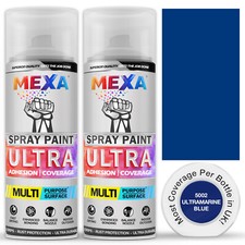 2x400ml Ultramarinblau Sprühfarbe Doppelpack RAL 5002 Schnelltrocknen geruchsarm