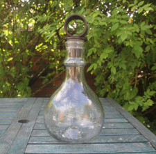 Garan gehämmert Glas Wein Dekanter Zodax American USA 33,5cm hoch Eisen Stopfen