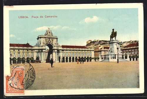 Ansichtskarte lisboa praca - praca, do