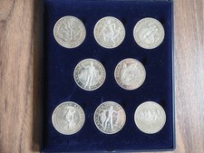 GIBRALTAR 1991 - 8 x 1 Crown - Olymp. Spiele 1992 Barcelona - Münzsatz im Etui