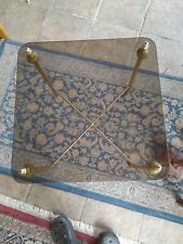 Kleiner Glastisch mit Gebrauchsspuren, Ca. 50cm X 50cm Höhe ca. 45cm 