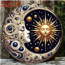 Holzschild Sonne Mond Sterne