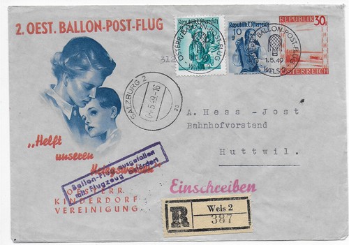 österreich 1949 einschreiben - Österreich, 1949:
