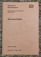 Streckenliste Bundesbahn