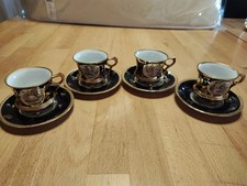 JLMENAU Graf von Henneberg". Porzellan Sammlertassen 4 Stück